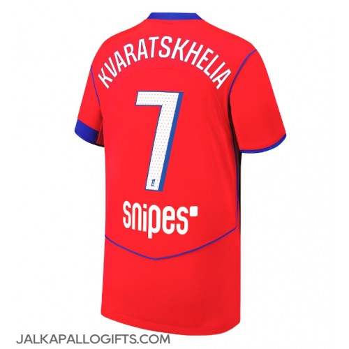 Paris Saint-Germain Khvicha Kvaratskhelia #7 Kolmaspaita 2025-26 Lyhythihainen
